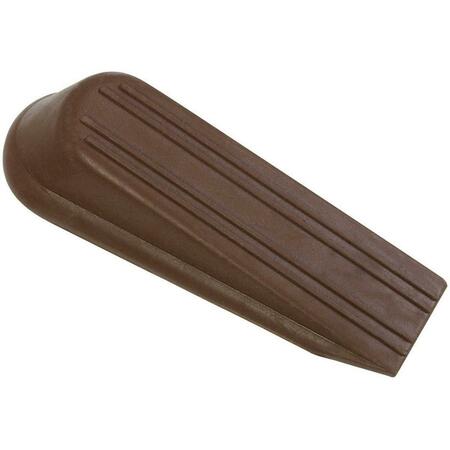 NATIONAL MFG SALES 4 in. Rubber Wedge Door Stop, Brown 5708276